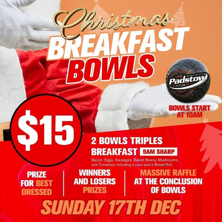 Featured image for “Roll into the festive spirit with our Christmas Breakfast Bowls at Padstow Bowling Club! [?]”