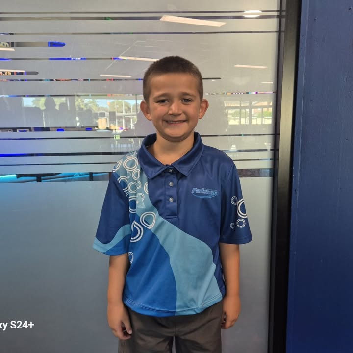 Featured image for “A big welcome to our newest Junior Bowler, Dayton Allan! Only 8 years old, and proud to wearing the Padstow Colours”