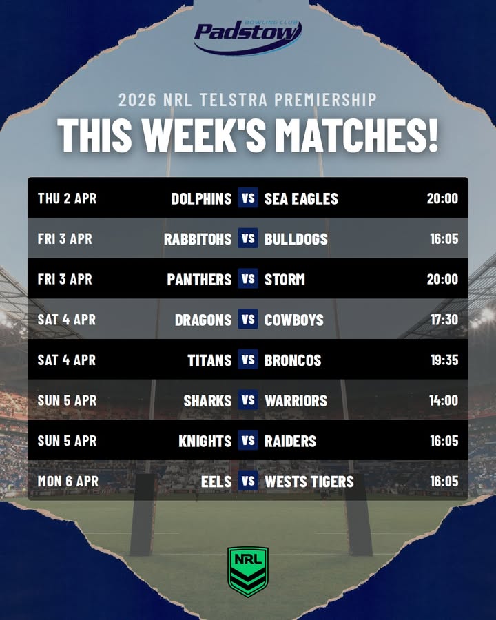 Featured image for “Watch NRL Live at Padstow Bowling Club”