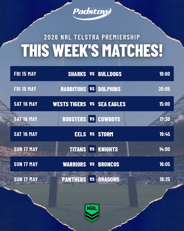 Featured image for “Watch NRL Live at Padstow Bowling Club This Week”
